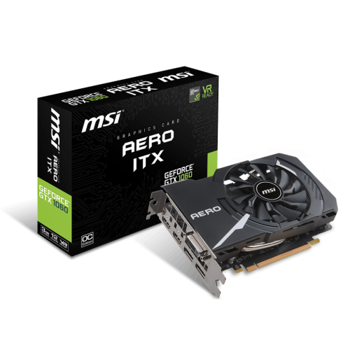 Видеокарта MSI GeForce GTX 1060 AERO ITX OC 3072MB (GTX 1060 AERO ITX 3G OC) (Восстановлено продавцом, 898734) купить в Украине | Telemart фото