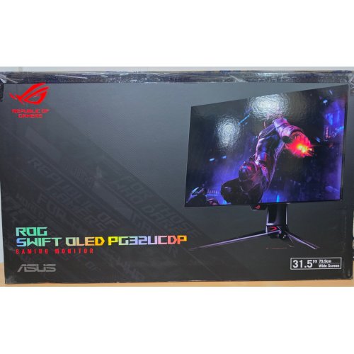 Уценка монитор Asus 31.5" ROG Swift OLED PG32UCDP (90LM0A50-B01370) Black (Повреждена упаковка, 898744) купить в Украине | Telemart фото