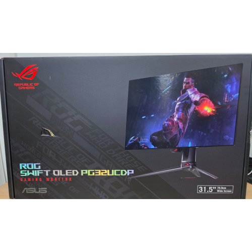 Уценка монитор Asus 31.5" ROG Swift OLED PG32UCDP (90LM0A50-B01370) Black (Повреждена упаковка, 898744) купить в Украине | Telemart фото