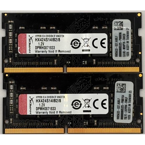 Озу HyperX SODIMM DDR4 8GB 2400Mhz Impact (HX424S14IB2/8) (Восстановлено продавцом, 899101) купить в Украине | Telemart фото