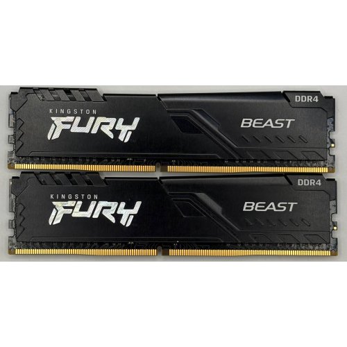 Озу Kingston DDR4 32GB (2x16GB) 3600Mhz FURY Beast Black (KF436C18BBK2/32) (Восстановлено продавцом, 899104) купить в Украине | Telemart фото