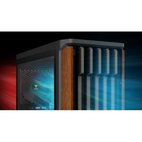 Корпус Gamdias AURA GC11 Tempered Glass без БЖ (4711514503753) Black/Wood (Відновлено продавцем, 899117) купити в Україні | Telemart фото