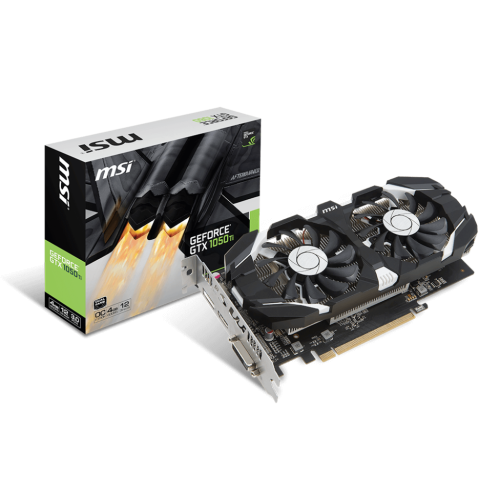 Відеокарта MSI GeForce GTX 1050 Ti Dual Fan OC 4096MB (GTX 1050 TI 4GT OC) (Відновлено продавцем, 899360) купити в Україні | Telemart фото