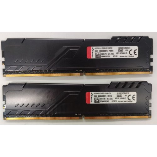 Озп HyperX DDR4 16GB (2x8GB) 3200Mhz Fury Black (HX432C16FB3K2/16) (Відновлено продавцем, 899361) купити в Україні | Telemart фото