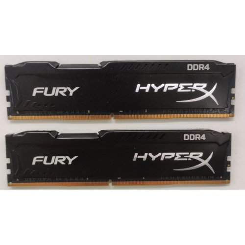 Озу Kingston DDR4 32GB (2x16GB) 2400Mhz HyperX Fury Black (HX424C15FBK2/32) (Восстановлено продавцом, 899365) купить в Украине | Telemart фото