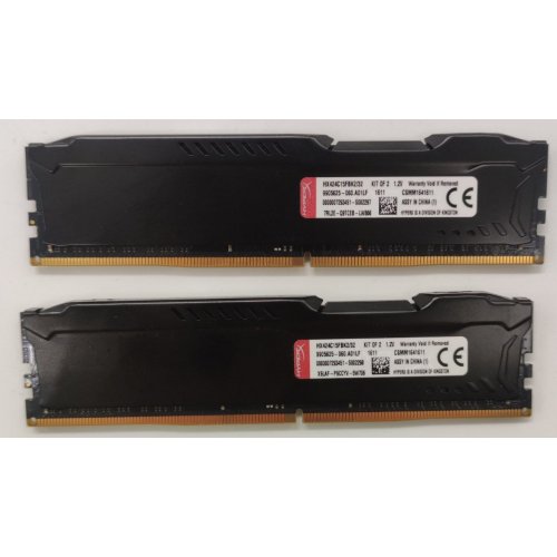 Озу Kingston DDR4 32GB (2x16GB) 2400Mhz HyperX Fury Black (HX424C15FBK2/32) (Восстановлено продавцом, 899365) купить в Украине | Telemart фото