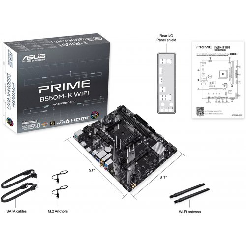 Материнская плата Asus PRIME B550M-K WIFI (sAM4, AMD B550) купить в Украине | Telemart фото
