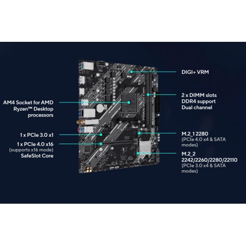 Материнская плата Asus PRIME B550M-K WIFI (sAM4, AMD B550) купить в Украине | Telemart фото