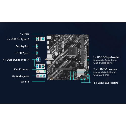 Материнская плата Asus PRIME B550M-K WIFI (sAM4, AMD B550) купить в Украине | Telemart фото