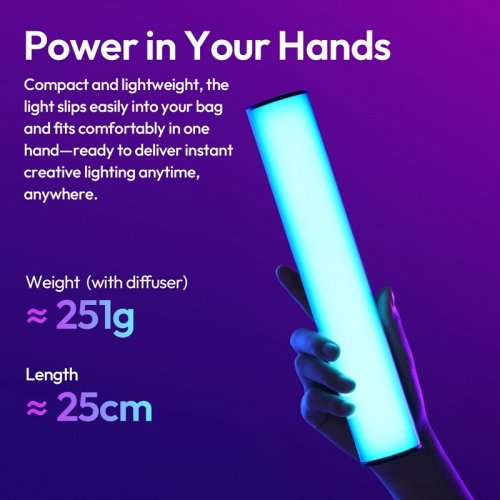 Відеосвітло Ulanzi B15RGB 15W Tube Light (L208) Black купити в Україні | Telemart фото