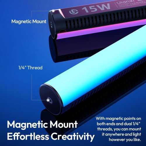 Відеосвітло Ulanzi B15RGB 15W Tube Light (L208) Black купити в Україні | Telemart фото