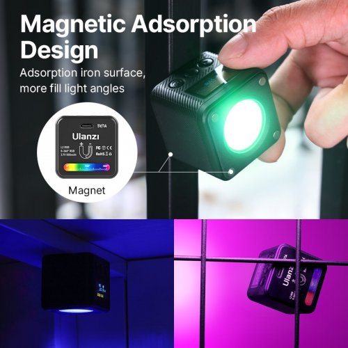 Відеосвітло Ulanzi VIJIM L2 RGB COB Video Light 4W (UV-2878 L2 RGB) Black купити в Україні | Telemart фото