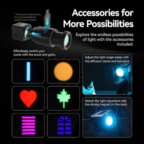 Відеосвітло Ulanzi L3 RGB COB Fill Light 5W (UV-L052GBB1 L3 RGB) Black купити в Україні | Telemart фото