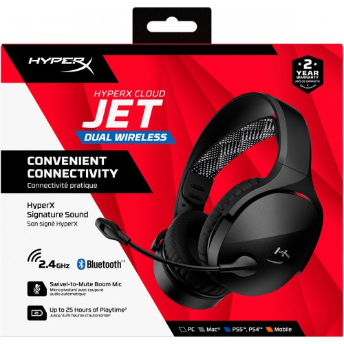 Навушники HyperX Cloud Jet Wireless (AJ0T1AA) Black купити в Україні | Telemart фото