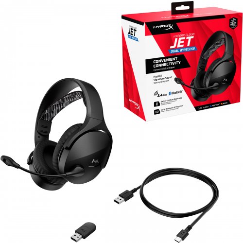 Навушники HyperX Cloud Jet Wireless (AJ0T1AA) Black купити в Україні | Telemart фото