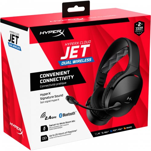 Навушники HyperX Cloud Jet Wireless (AJ0T1AA) Black купити в Україні | Telemart фото