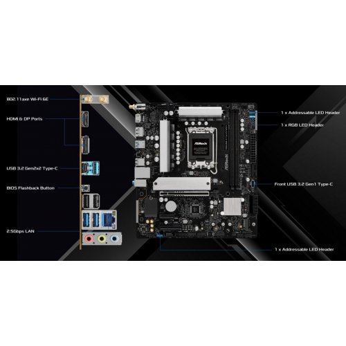 Материнская плата AsRock B860M-X Gen5 WiFi (s1851, Intel B860) купить в Украине | Telemart фото