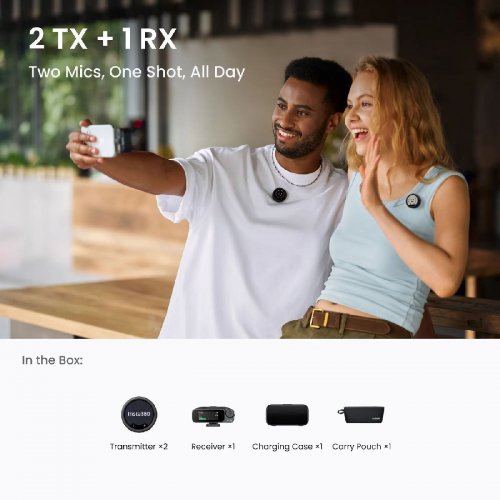 Беспроводная микрофонная система Insta360 Mic Pro (2TX+1RX) купить в Украине | Telemart фото