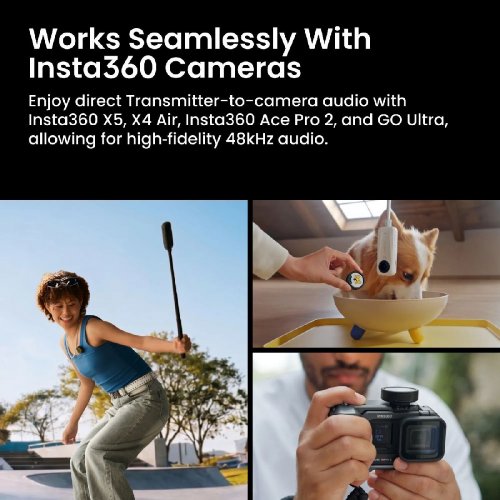 Беспроводная микрофонная система Insta360 Mic Pro (2TX+1RX) купить в Украине | Telemart фото
