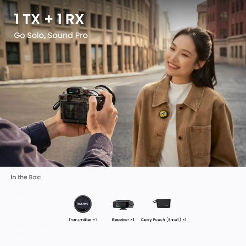 Беспроводная микрофонная система Insta360 Mic Pro (1TX+1RX) купить в Украине | Telemart фото