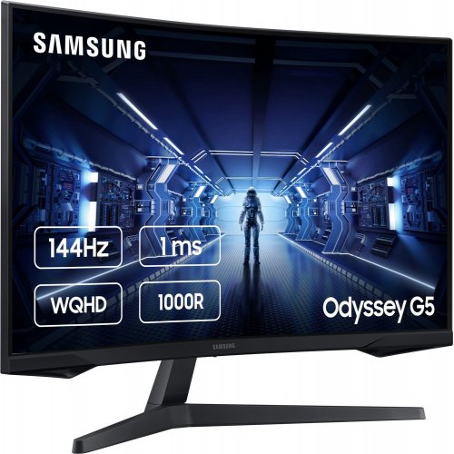 Монітор Samsung 27" Odyssey G5 LC27G55T (LC27G55TQBIXCI) Black (Відновлено продавцем, 900049) купити в Україні | Telemart фото