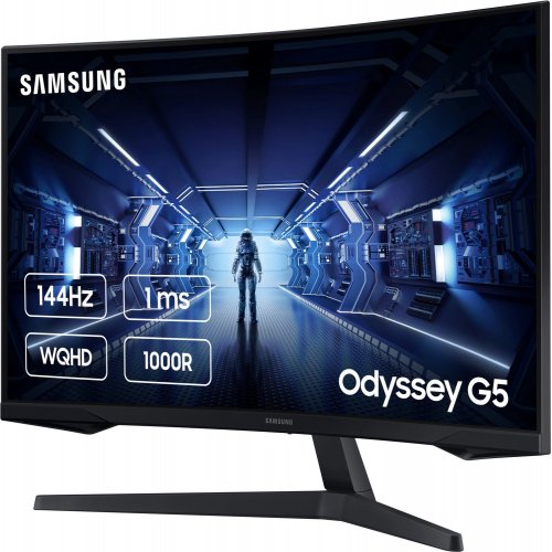 Монітор Samsung 27" Odyssey G5 LC27G55T (LC27G55TQBIXCI) Black (Відновлено продавцем, 900049) купити в Україні | Telemart фото