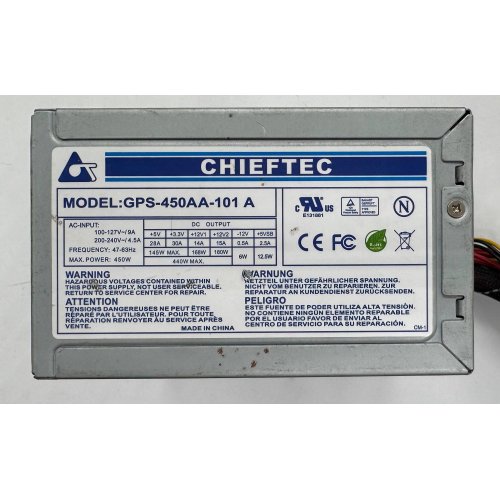 Блок питания CHIEFTEC 450W (GPS-450AA-101A) (Восстановлено продавцом, 900067) купить в Украине | Telemart фото