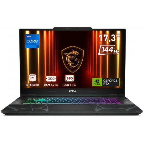Ноутбук MSI Cyborg 17 B13WGKG-274XUA (9S7-17U332-274) Translucent Black купити в Україні | Telemart фото