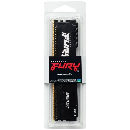 Уцінка озп Kingston DDR4 8GB 3200Mhz FURY Beast Black (KF432C16BB/8) (Розкрита упаковка, 900105) купити в Україні | Telemart фото