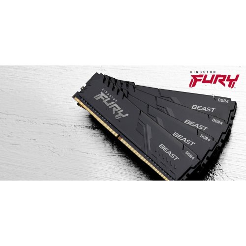 Уцінка озп Kingston DDR4 8GB 3200Mhz FURY Beast Black (KF432C16BB/8) (Розкрита упаковка, 900105) купити в Україні | Telemart фото