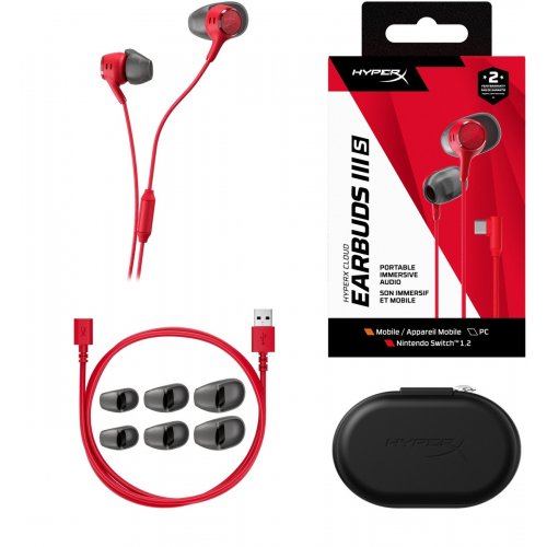 Наушники HyperX Cloud Earbuds III S (BN7S2AA) Red купить в Украине | Telemart фото