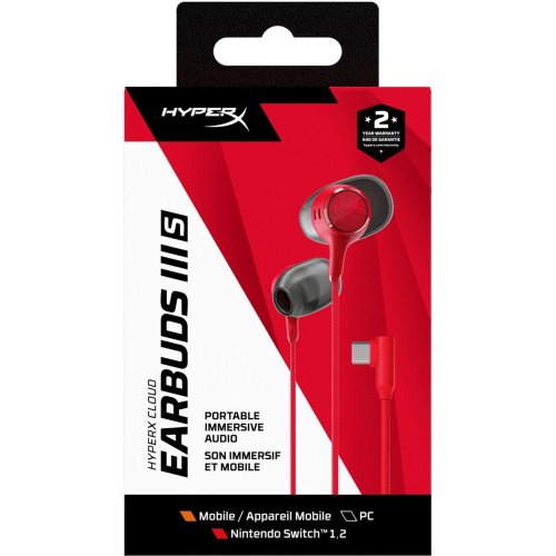 Наушники HyperX Cloud Earbuds III S (BN7S2AA) Red купить в Украине | Telemart фото