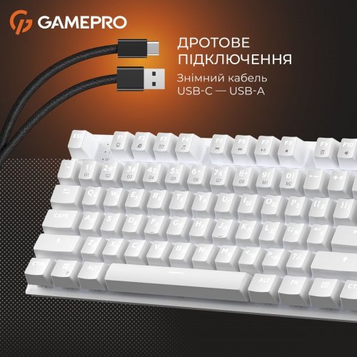 Уцінка клавіатура GamePro Genesis Joker MK124 Outemu Red Swithes White (Розкрита упаковка, 900219) купити в Україні | Telemart фото