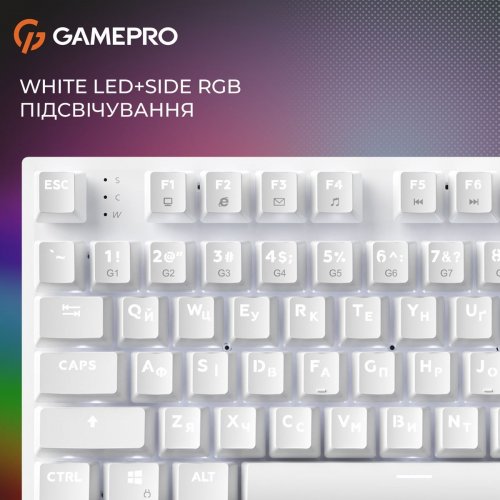 Уцінка клавіатура GamePro Genesis Joker MK124 Outemu Red Swithes White (Розкрита упаковка, 900219) купити в Україні | Telemart фото