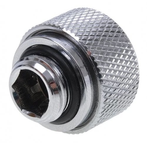 Фитинг Alphacool HT 13mm HardTube Screw-On Nozzle G1/4 - Knurled - Chrome (17188) купить в Украине | Telemart фото