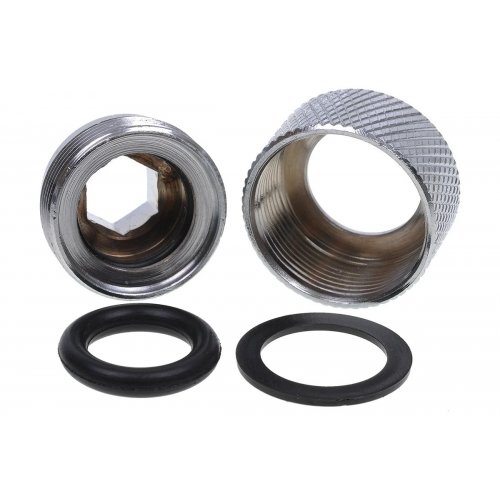 Фитинг Alphacool HT 13mm HardTube Screw-On Nozzle G1/4 - Knurled - Chrome (17188) купить в Украине | Telemart фото