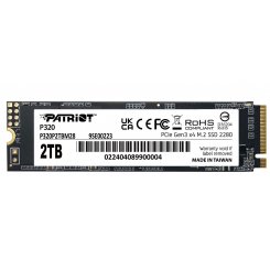 Ssd-диск Patriot P320 2TB M.2 (2280 PCI-E) NVMe x4 (P320P2TBM28) (Восстановлено продавцом, 900311)