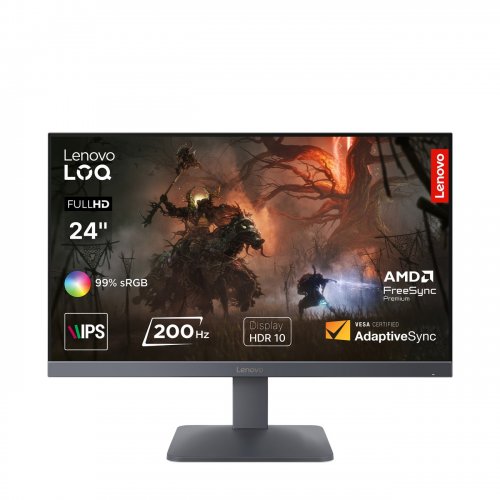 Монитор Lenovo 23.8" LOQ 24-10 (68F1GACBUA) Grey купить в Украине | Telemart фото