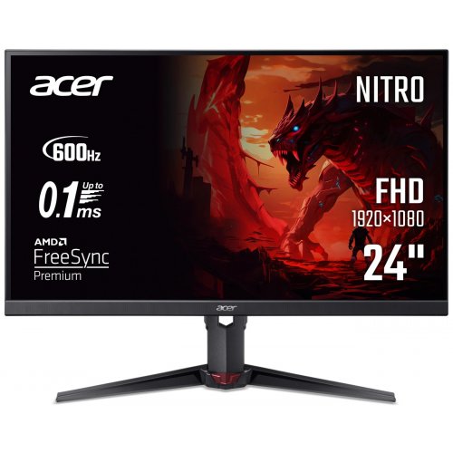 Монітор Acer 24.1" Nitro XV240F6bmiiprx (UM.FX0EE.601) Black купити в Україні | Telemart фото
