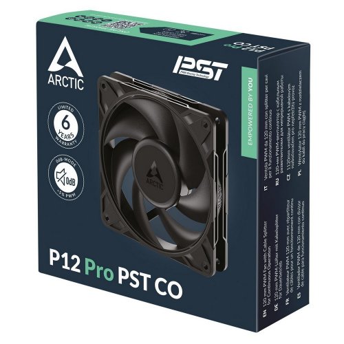 Уценка кулер для корпуса Arctic P12 Pro PST CO (ACFAN00312A) Black (Вскрытая упаковка, 900566) купить в Украине | Telemart фото