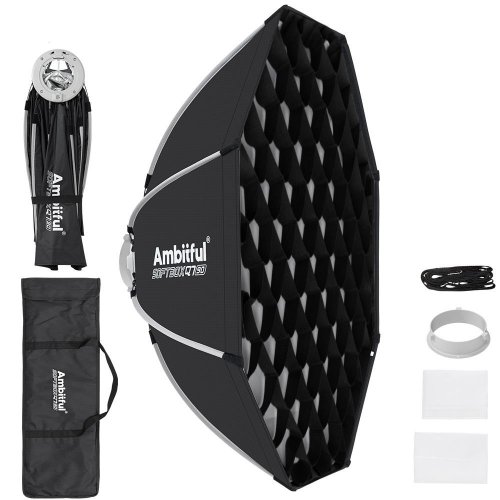 Софтбокс Ambitful Q7-90 with grid 90cm One-click Installation Softbox (6974660941574) купить в Украине | Telemart фото