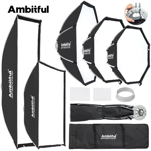 Софтбокс Ambitful Q7-90 with grid 90cm One-click Installation Softbox (6974660941574) купить в Украине | Telemart фото