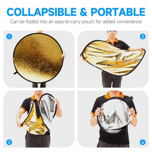 Світловідбивач Ambitful 5 in 1 Reflector 110cm (6974660940249) купити в Україні | Telemart фото
