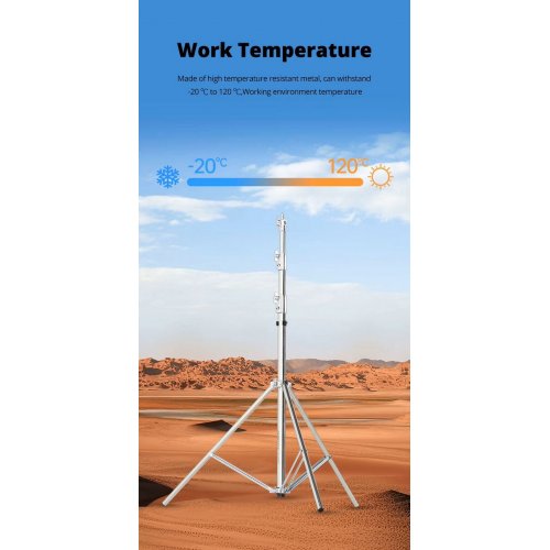 Штатив Ambitful AS-280PRO Stainless Steel Light Stand 280cm (6974660942304) купити в Україні | Telemart фото