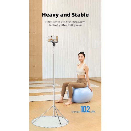 Штатив Ambitful AS-280PRO Stainless Steel Light Stand 280cm (6974660942304) купити в Україні | Telemart фото