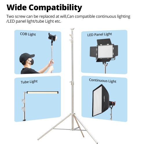Штатив Ambitful AS-400PRO Stainless Steel Light Stand 400cm (6974660943455) купить в Украине | Telemart фото
