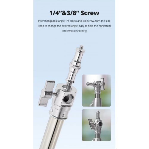 Штатив Ambitful AS-400PRO Stainless Steel Light Stand 400cm (6974660943455) купить в Украине | Telemart фото