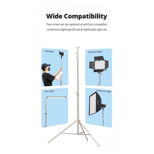 Штатив Ambitful AS-400PRO Stainless Steel Light Stand 400cm (6974660943455) купить в Украине | Telemart фото