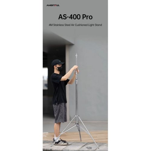 Штатив Ambitful AS-400PRO Stainless Steel Light Stand 400cm (6974660943455) купить в Украине | Telemart фото