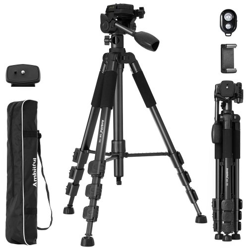 Штатив Ambitful GM-150 Aluminum Alloy Tripod 158cm (6974660943363) купить в Украине | Telemart фото